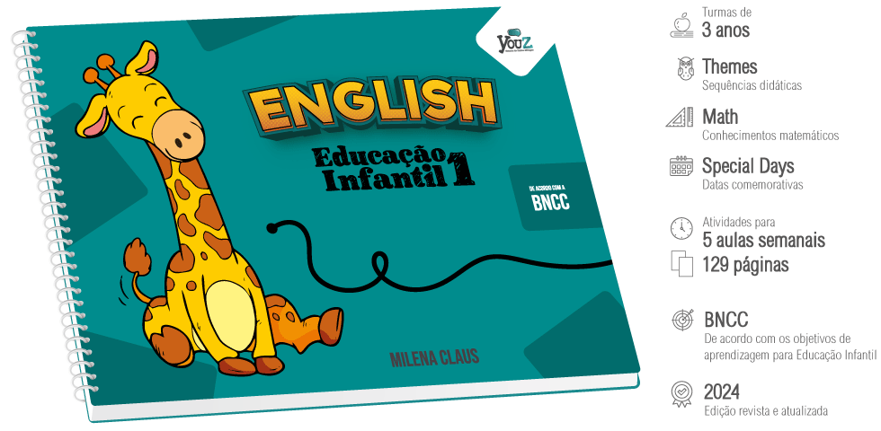 Livro para Educação Infantil Bilíngue 3 anos Inglês