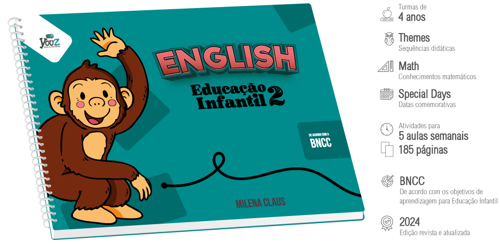 Livro para Educação Infantil Bilíngue 4 anos Inglês