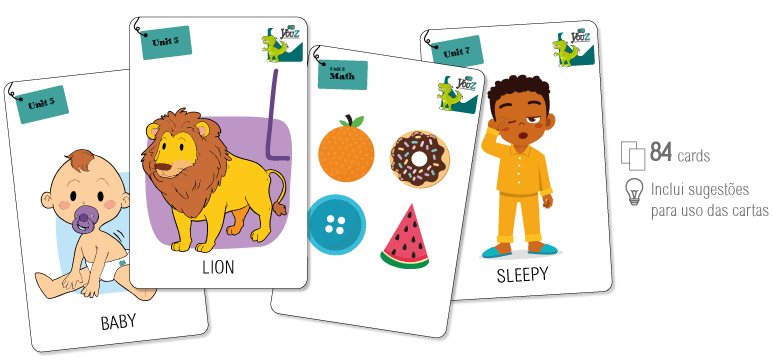 Cards, jogos e atividades. Inglês para crianças de 5 anos. Educação Infantil Bilíngue.
