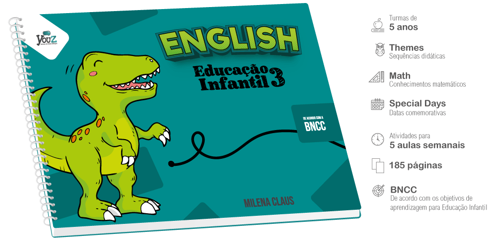 Livro de Inglês para crianças de 5 anos (Educação Infantil)