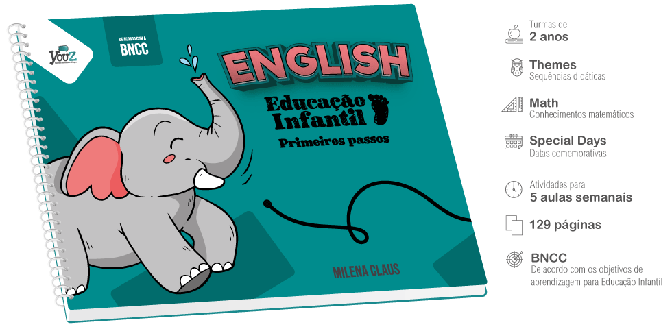 Livro de Inglês para crianças de 2 anos (Educação Infantil)